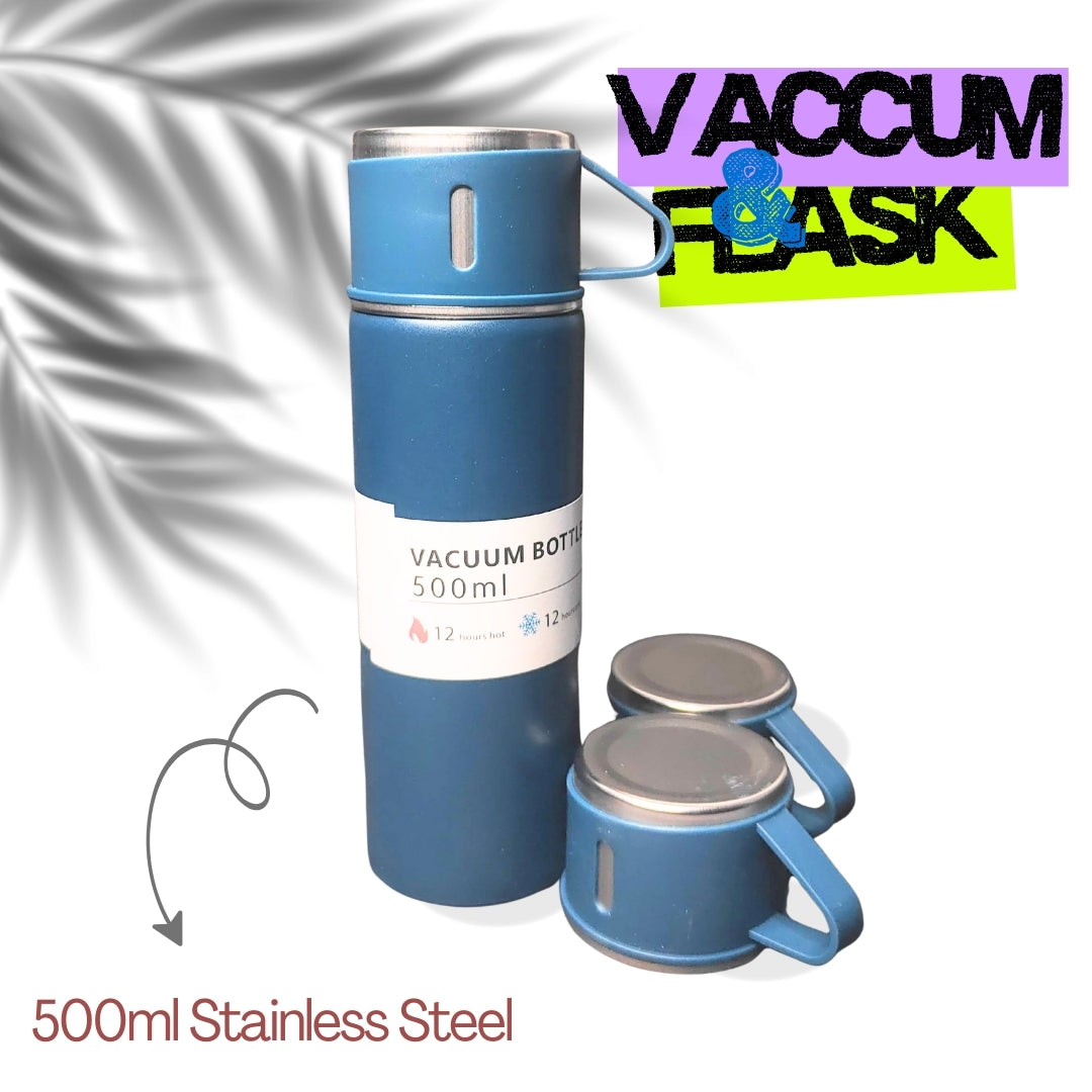 Stainless Steel Thermos 500ml Vacuum Insulated | Hot & Cold - Merchandisee