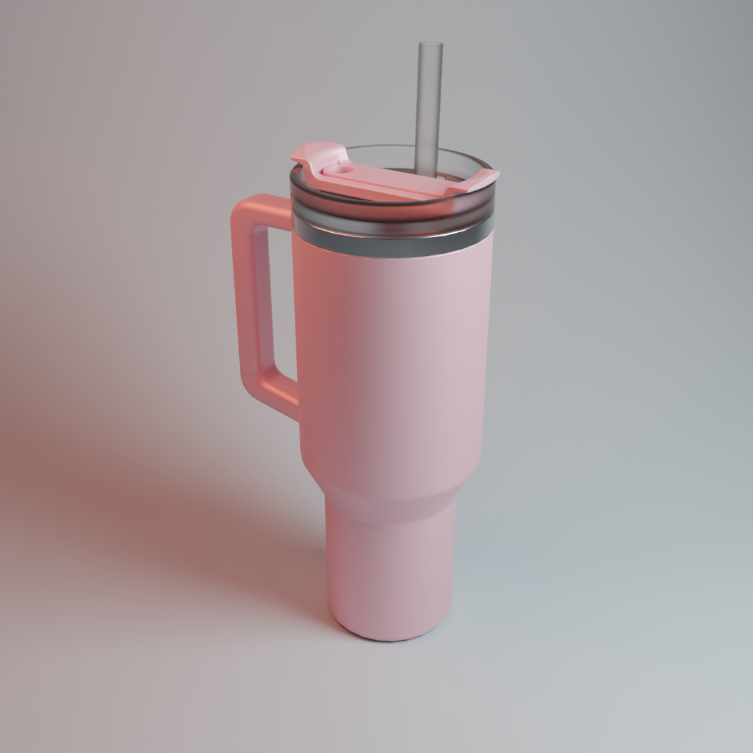 Tumbler Stainless Steel Water Bottle with Handle & Straw - Merchandisee